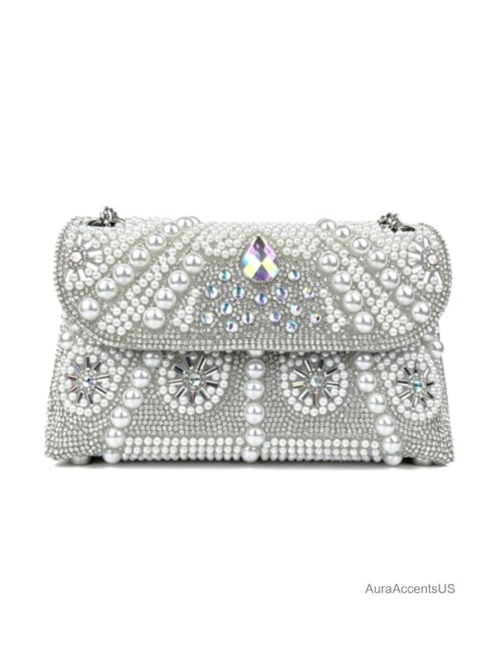 Rhinestone Crystal Clutch Purse Floral Evening Bag Wedding Prom Party